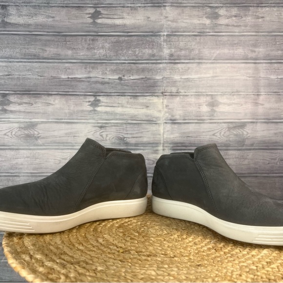 ECCO Soft 7 Nubuck Zip Bootie Women's Sneakers Size 10-10.5 Euro 41 Grey NWOB - Picture 11 of 15